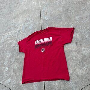 Vintage Indiana Hoosiers T-Shirt Red Short Sleeve Graphic Tee